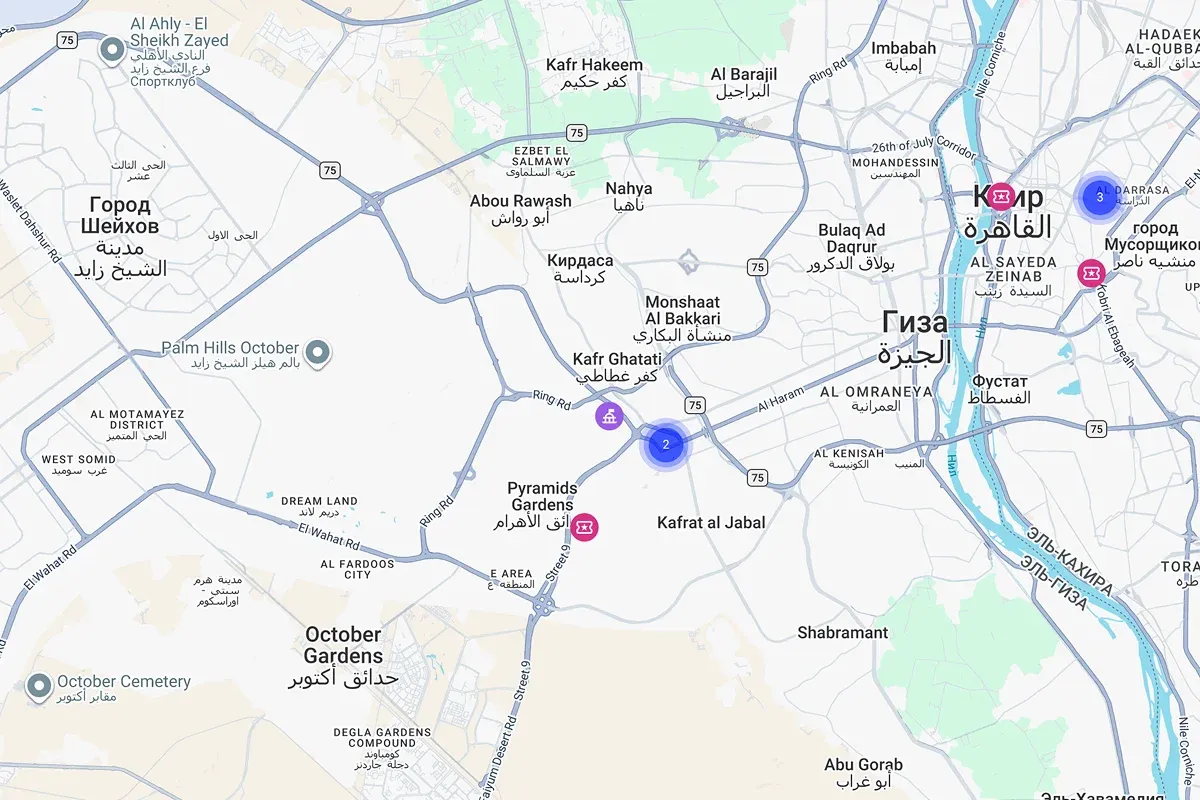 Интерактивная карта маршрута